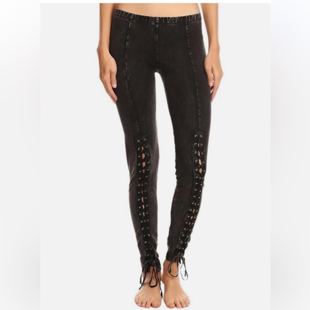 T-Party Mineral Wash Lace Up Legging with Bozzolo Corset Top  sz Small